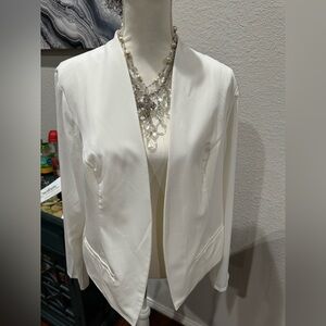 Torrid Classic Ivory Women's open  Blazer sheer sleeves  size 2x